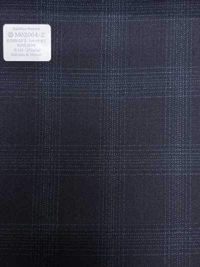M02064-2 KUNISHIMA1850 익스클루시브 라인 【Superfine Worsted】 네이비 멜란지 체크
