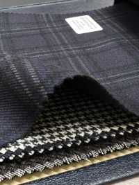 M02045-3 KUNISHIMA1850 Exclusive line 【SOMO CASHMERE 100%】 감색 3D 체크[원단] 쿠니시마 주식회사 서브 사진