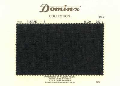 21522D-6 3ply 강연사 울100% DOMINX(ドミンクス) 다크그레이
