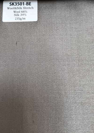 SK3501-BE 스테디셀러 일본산 실크 울 스트레치 베이지