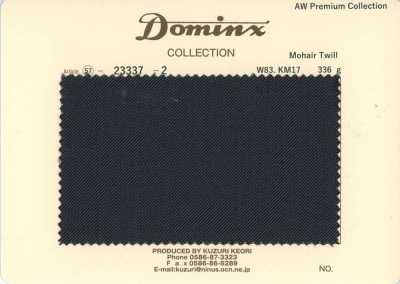 23337-2 기본 Mohair Twill DOMINX 프리미엄 컬렉션 차콜