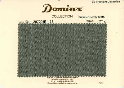 20720JE-16 스테디 설러 SummerGentlyCloth 울100% DOMINX(ドミンクス) 프리미엄 컬렉션 그린