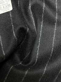 69582-13 26AW HERDREX 【Tasmanian Flannel】 실크 앤 울 블랙 스트라이프[원단] 쿠니시마 주식회사 서브 사진