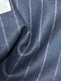 69582-34 26AW HERDREX 【Tasmanian Flannel】 실크 앤 울 네이비 스트라이프[원단] 쿠니시마 주식회사 서브 사진