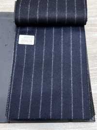 69582-34 26AW HERDREX 【Tasmanian Flannel】 실크 앤 울 네이비 스트라이프[원단] 쿠니시마 주식회사 서브 사진