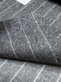 69582-55 26AW HERDREX 【Tasmanian Flannel】 실크 앤 울 그레이 스트라이프[원단] 쿠니시마 주식회사 서브 사진