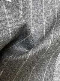 69582-55 26AW HERDREX 【Tasmanian Flannel】 실크 앤 울 그레이 스트라이프[원단] 쿠니시마 주식회사 서브 사진