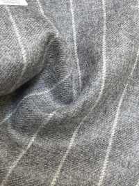 69582-69 26AW HERDREX 【Tasmanian Flannel】 실크 앤 울 라이트 그레이 스트라이프[원단] 쿠니시마 주식회사 서브 사진