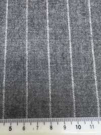 69582-69 26AW HERDREX 【Tasmanian Flannel】 실크 앤 울 라이트 그레이 스트라이프[원단] 쿠니시마 주식회사 서브 사진