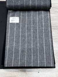 69582-69 26AW HERDREX 【Tasmanian Flannel】 실크 앤 울 라이트 그레이 스트라이프[원단] 쿠니시마 주식회사 서브 사진