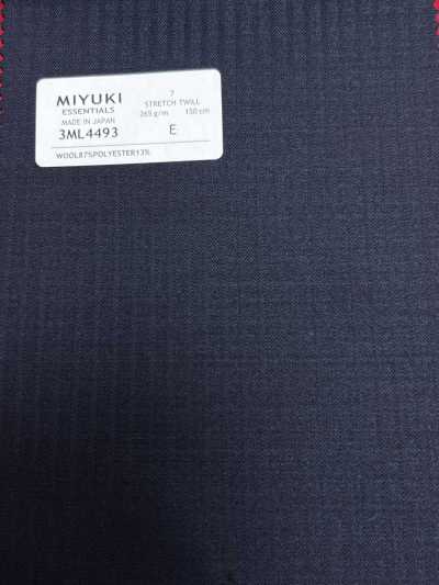 3ML4493 26AW Miyuki 원단 MIYUKI ESSENTIALS STRETCH TWILL 네이비 스트라이프