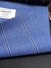 AR6552 ARISTON Super130's 블루×네이비블루 스트라이프[원단] 호소이 쇼지 주식회사 추가 이미지