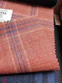 AR6556 ARISTON Super130's 오렌지 체크[원단] 호소이 쇼지 주식회사 추가 이미지