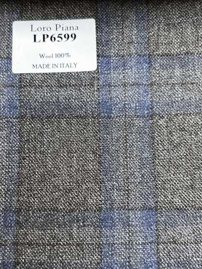 LP6599 Loro Piana 브라운×블루 체크