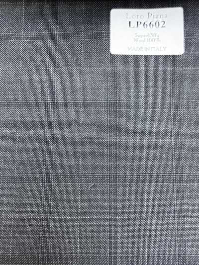 LP6602 Loro Piana Super130's 그레이 체크