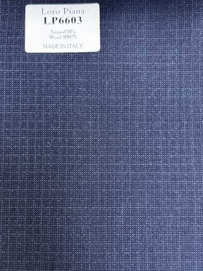 LP6603 Loro Piana Super150's 네이비 블루 체크