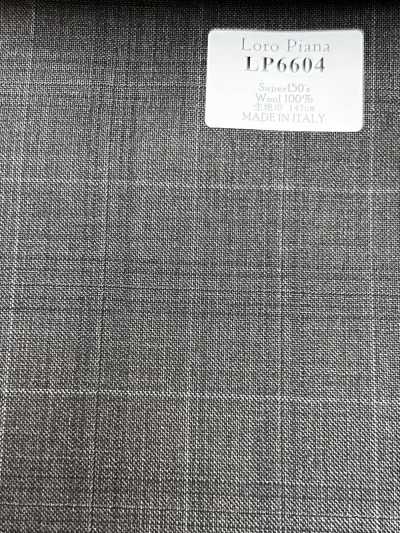 LP6604 Loro Piana Super150's 브라운 체크