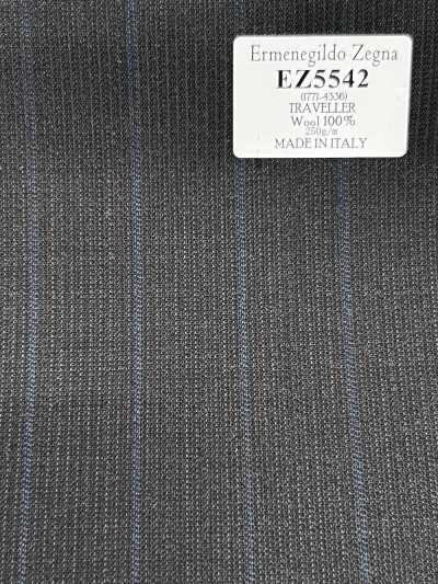EZ5542 Ermenegildo Zegna TRAVELLER 그레이×삭스 스트라이프