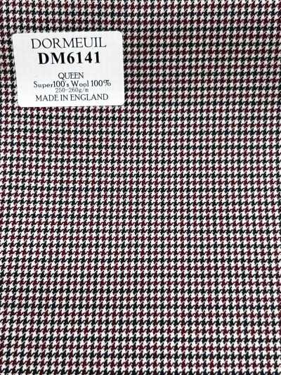 DM6141 DORMEUIL QUEEN Super100's 블랙×레드 하운드투스 체크