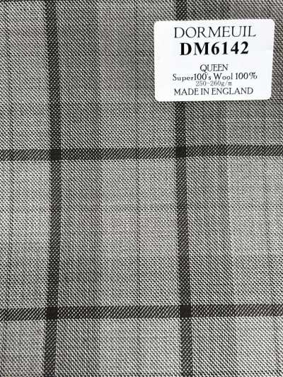DM6142 DORMEUIL QUEEN Super100's 베이지×블랙 체크