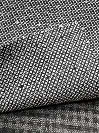 DM6144 DORMEUIL QUEEN Super100's 블랙×화이트 사시코 무늬[원단] 호소이 쇼지 주식회사 추가 이미지