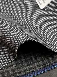 DM6144 DORMEUIL QUEEN Super100's 블랙×화이트 사시코 무늬[원단] 호소이 쇼지 주식회사 추가 이미지