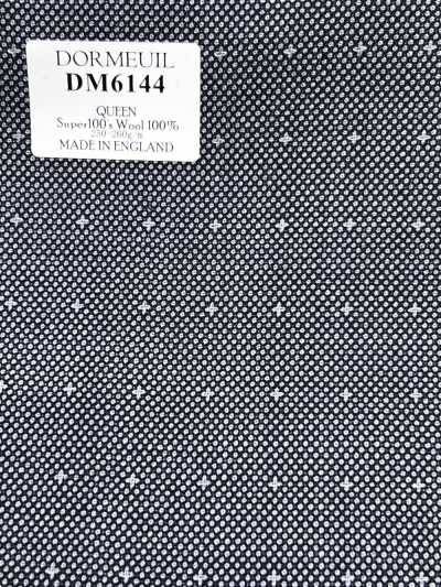 DM6144 DORMEUIL QUEEN Super100's 블랙×화이트 사시코 무늬