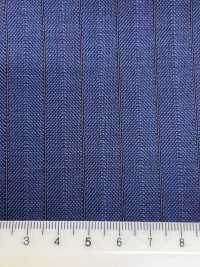 DM6155 DORMEUIL QUEEN Super100's 네이비 블루×브라운 스트라이프[원단] 호소이 쇼지 주식회사 추가 이미지