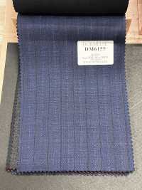 DM6155 DORMEUIL QUEEN Super100's 네이비 블루×브라운 스트라이프[원단] 호소이 쇼지 주식회사 추가 이미지