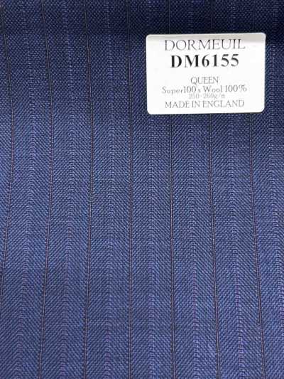 DM6155 DORMEUIL QUEEN Super100's 네이비 블루×브라운 스트라이프
