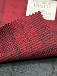 DM5137 DORMEUIL QUEEN Super100's 레드 체크[원단] 호소이 쇼지 주식회사 추가 이미지