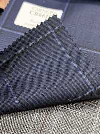 CR6615 CARNET 3PLY 네이비 블루 체크[원단] 호소이 쇼지 주식회사 추가 이미지