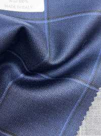 CR6615 CARNET 3PLY 네이비 블루 체크[원단] 호소이 쇼지 주식회사 추가 이미지