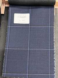 CR6615 CARNET 3PLY 네이비 블루 체크[원단] 호소이 쇼지 주식회사 추가 이미지