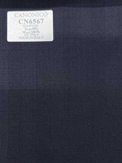 CN6567 CANONICO Super110's 진남색 스트라이프