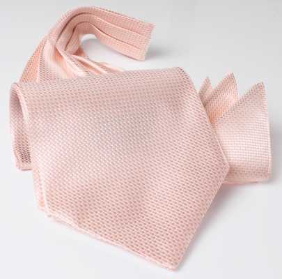 AS-984 국산 실크 애스콧 타이 카노코 무늬 핑크