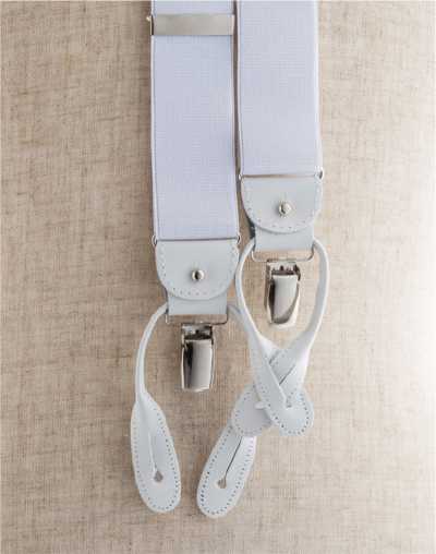 AT-WHITE 알버트 서스턴 서스펜더 화이트 무지 2웨이형