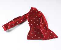 MT-600 국산 실크 손 매듭 나비 넥타이 물방울 무늬 빨강[정장 액세서리] 야마모토 (EXCY) 서브 사진