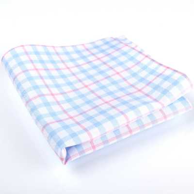 RCF-6269-09 영국제 Ringhart 원단 사용 타탄 체크 무늬 화이트/삭스블루 치프